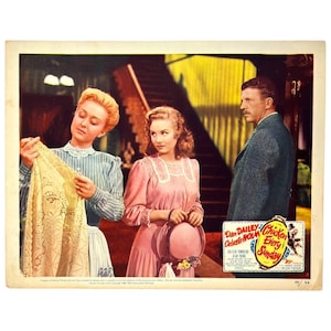 VTG 1948 20th Century Fox LOBBY CARD Huhn Jeden Sonntag Leinenszene 11x14