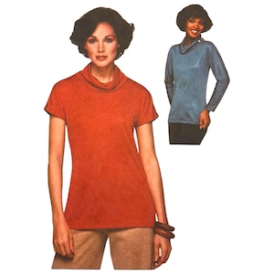 Årgång 1977 Simplicity sömnadsmönster Misses storlek 14-16 Jiffy stickad pullover topp 8239