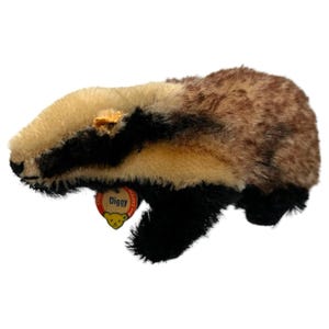Vintage 1963-64 Steiff West Germany LITTLE DIGGY BADGER Stuffed Animal Mohair