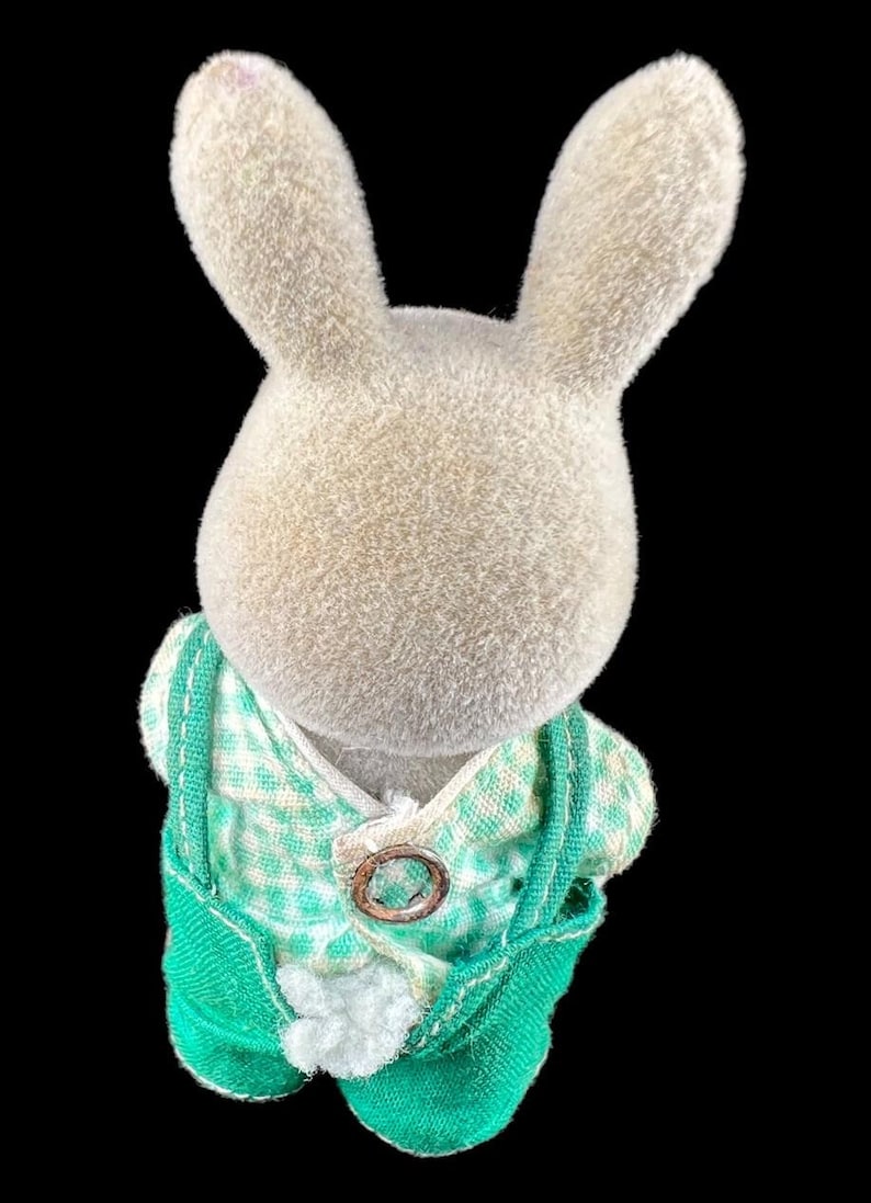 VTG Epoch Tomy Sylvanian Families Doll ROCKY BABBLEBROOK Grey Rabbit Family image 5