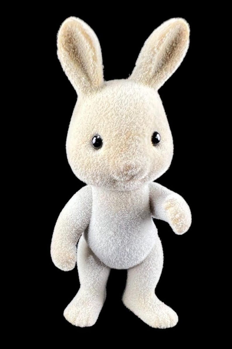 VTG Epoch Tomy Sylvanian Families Doll ROCKY BABBLEBROOK Grey Rabbit Family image 7