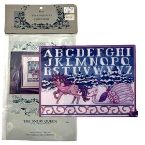 Vtg 90S Vanessa-Ann Counted Cross Stitch Pattern The Snow Queen Horse Drawn Swan
