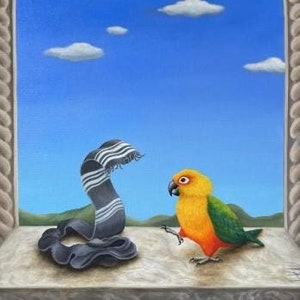 It&#39;s not just a scarf, 50 x 60 cm, oil painting, Julia Eckler