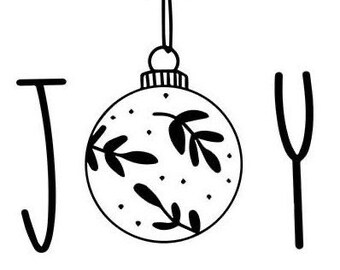 Joy SVG - Christmas Joy SVG - Joy Ornament SVG - Joy