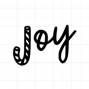 Joy SVG - Christmas Joy SVG - Candy Cane SVG - Joy