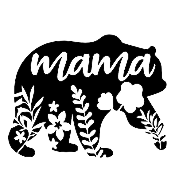 Download Mama Bear SVG Mama SVG Floral Mama Bear SVG Mama Bear | Etsy