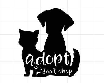 Adopta, no compres SVG - Adopción de mascotas SVG - Adopta, no compres