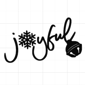 Joyful SVG - Christmas Joy SVG - Joyful
