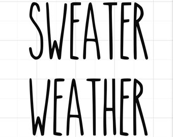 Rae Dunn Sweater Weather SVG - Sweater Weather SVG - Sweater Weather
