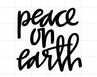 Peace on Earth SVG - Peace On Earth Christmas SVG - Peace SVG - Christmas Peace - Peace On Earth