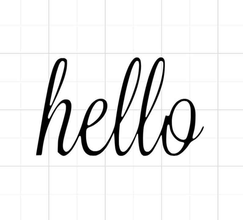 Hello SVG Cursive Hello SVG Hand Lettered Hello - Etsy