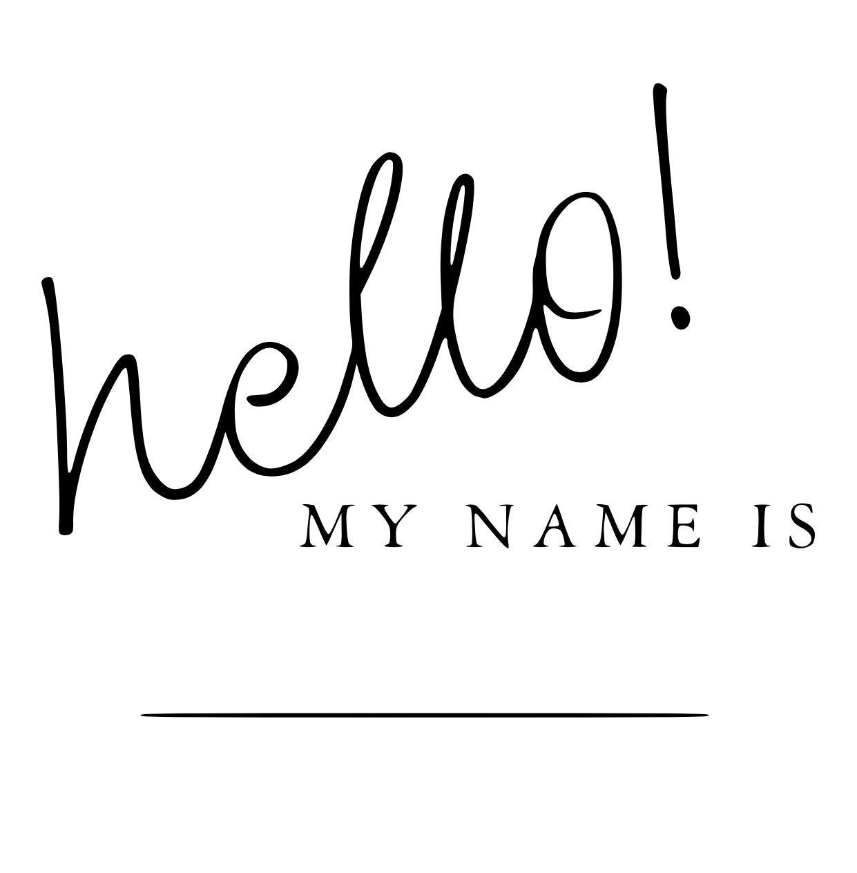 Hello My Name Is SVG - Name Tag SVG - Hello SVG