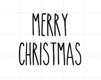 Rae Dunn Merry Christmas SVG - Merry Christmas SVG - Merry Christmas