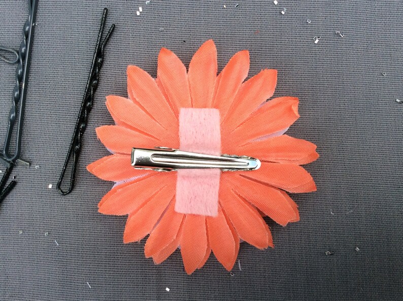 Coral Hair Accessory Flower Hair Accessory Clip Coral Hair Bow Small Coral Hair Flower Boho Hair Accessory Gift for Her Hair Flower