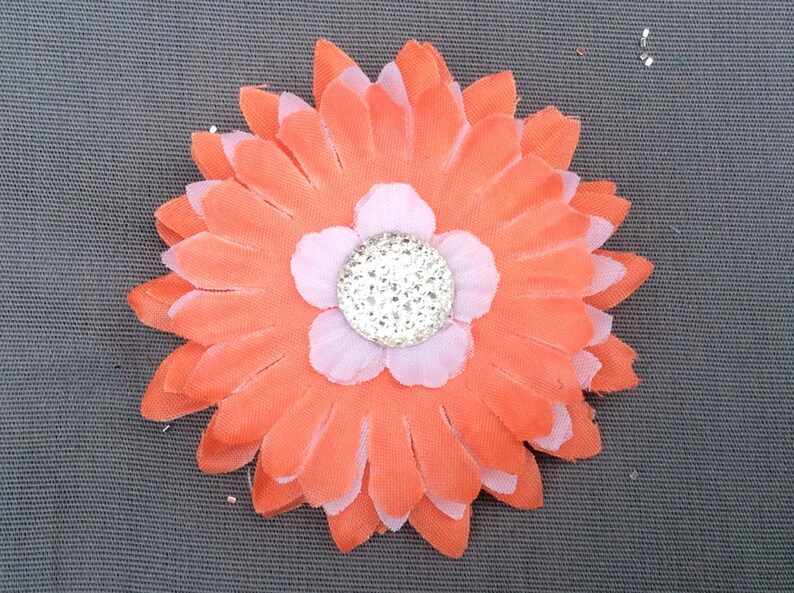 Coral Hair Accessory Flower Hair Accessory Clip Coral Hair Bow Small Coral Hair Flower Boho Hair Accessory Gift for Her Hair Flower