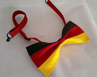 Pure silk Germany German flag bowtie Olympic games athletics sports patriotic national wedding dupioni silk bow tie Tokyo 2020 gift