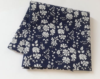 Liberty of London  navy Capel floral pocket square hankerchief wedding groom groomsmen prom