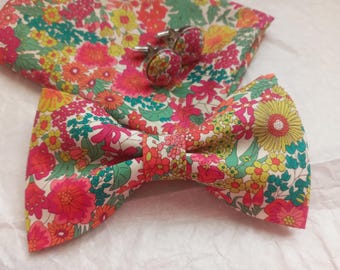 Liberty of London blue paisley design / print  bow tie formal / special occasion pretied