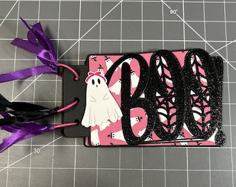 Boo 3 ring Halloween themed Scrapbook Photo Album