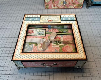 Botanical Tea Box with Scrapbook Photo Album