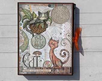 Silent Companionship Cat themed Scrapbook Photo Album
