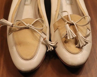 Vintage Coach Brown Leather Loafers – Made in Italy, Size 6W Slip