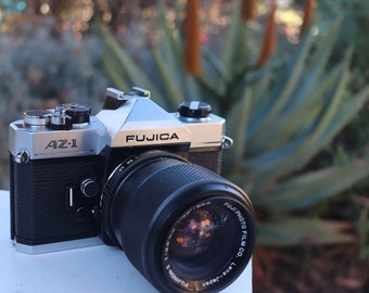 1978 Fujica AZ-1 Fujinon Lens 1:3.5-4.5 *Silver* Vintage Film Camera SLR Analog Photography 35mm