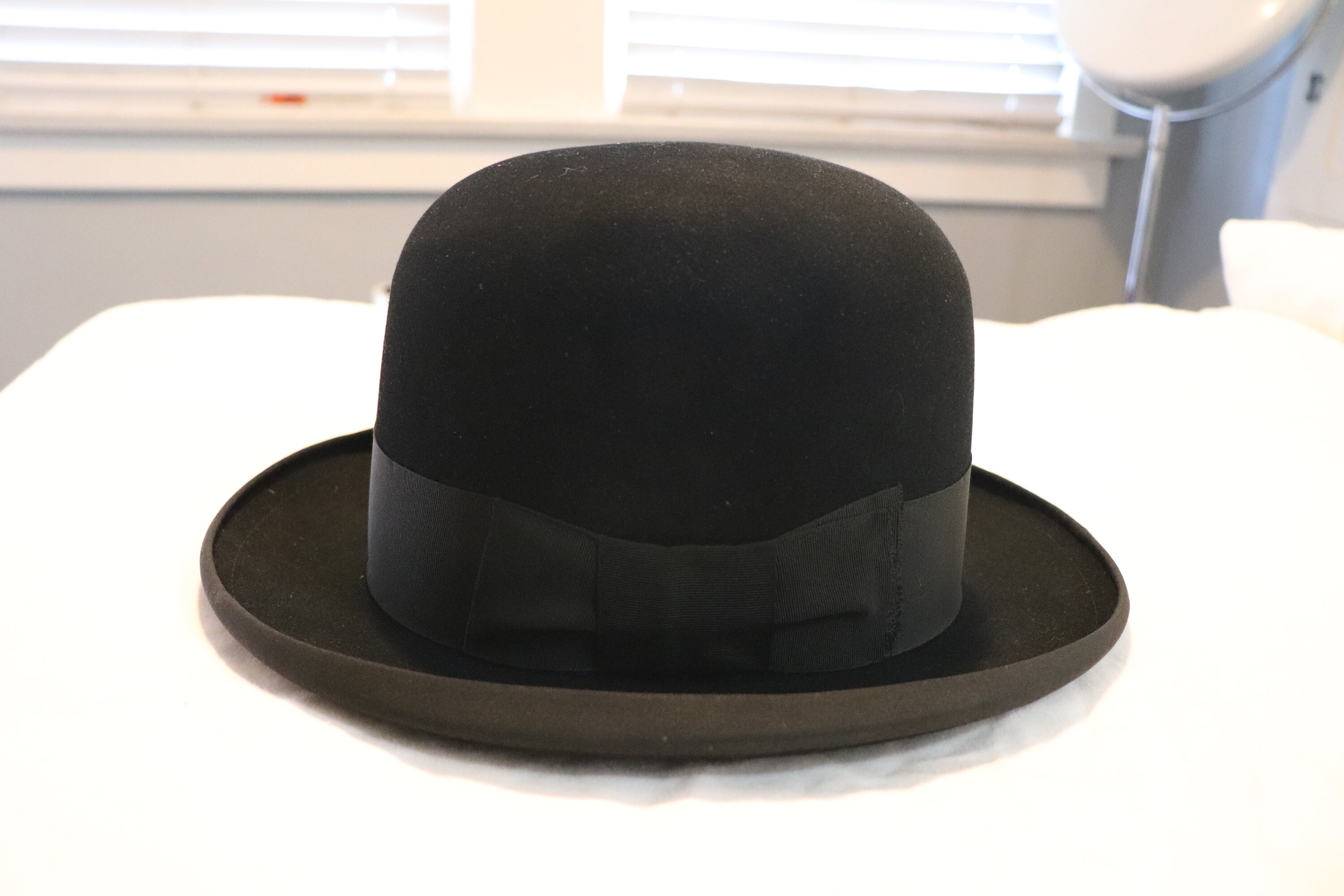 FLAWLESS Herbert Johnson London 7 1/4 Black Bowler Hat size Etsy