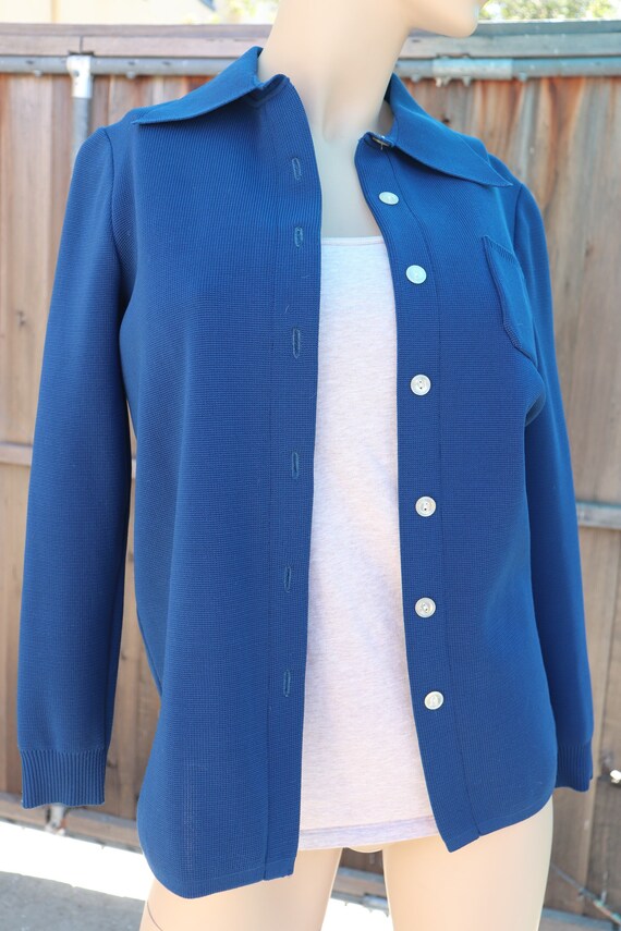 Bargain Basement! Navy Blue Polyester Shirt Jacket