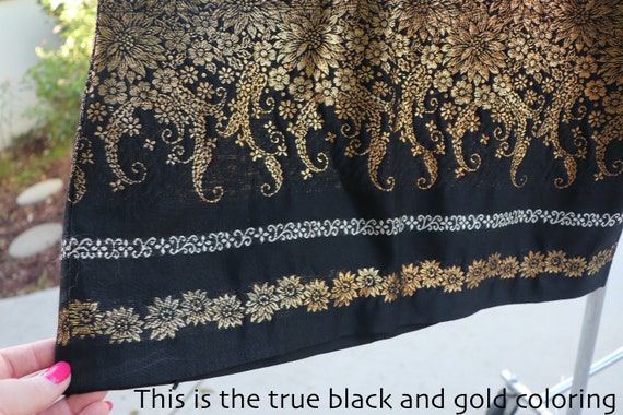 Bargain Basement! Black Gold Embroidered Shell To… - image 8