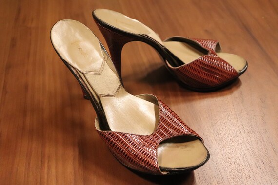 Vtg Fredericks of Hollywood Mules Original 1950s 1