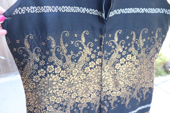 Bargain Basement! Black Gold Embroidered Shell To… - image 9