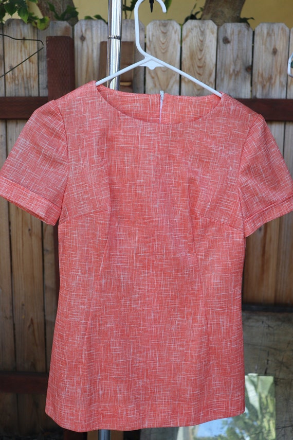 Bargain Basement! Tangerine Orange Polyester Zip … - image 3