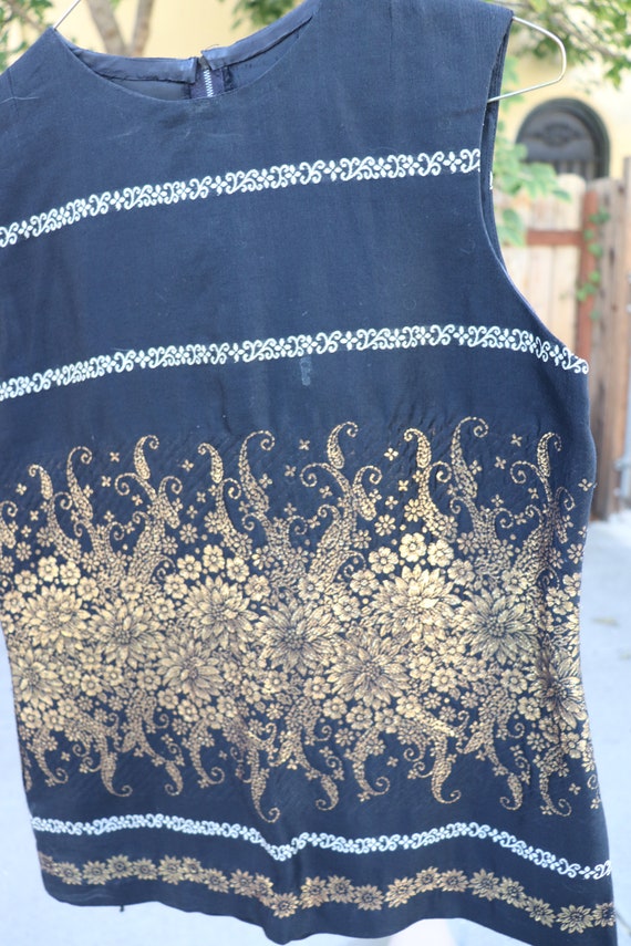 Bargain Basement! Black Gold Embroidered Shell To… - image 4