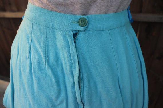 Bargain Basement! Blue Linen? Pencil Skirt 1950s … - image 4