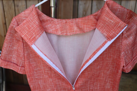 Bargain Basement! Tangerine Orange Polyester Zip … - image 4