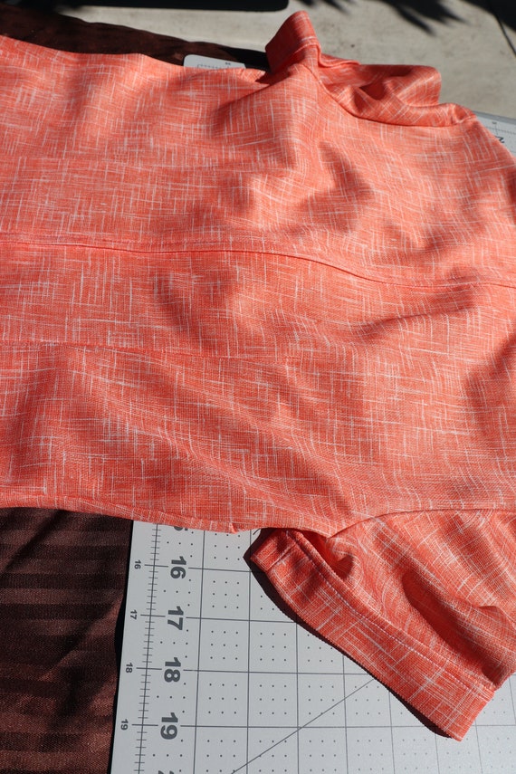 Bargain Basement! Tangerine Orange Polyester Zip … - image 6