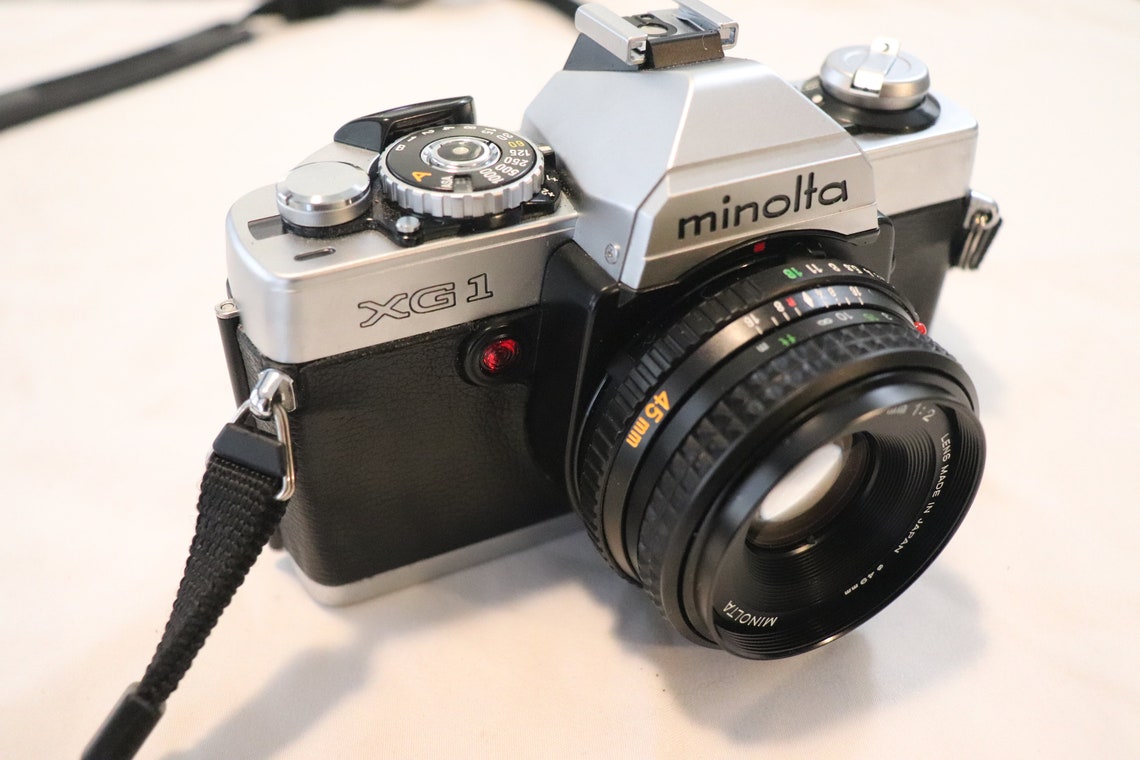 Minolta XG-1 MD Rokkor-X Lens 45mm Vintage Film Camera SLR Analog Photography, foto 3 de 5