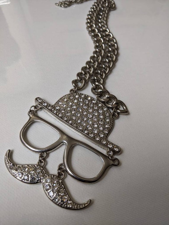 Vintage 1990 rhinestone cartoon character necklace