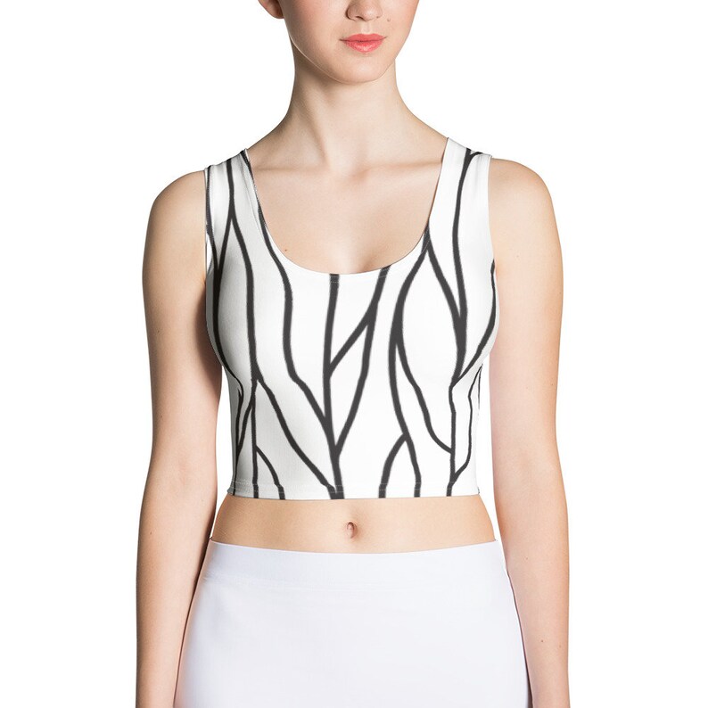 designed by Ben More Twig pattern Crop Top