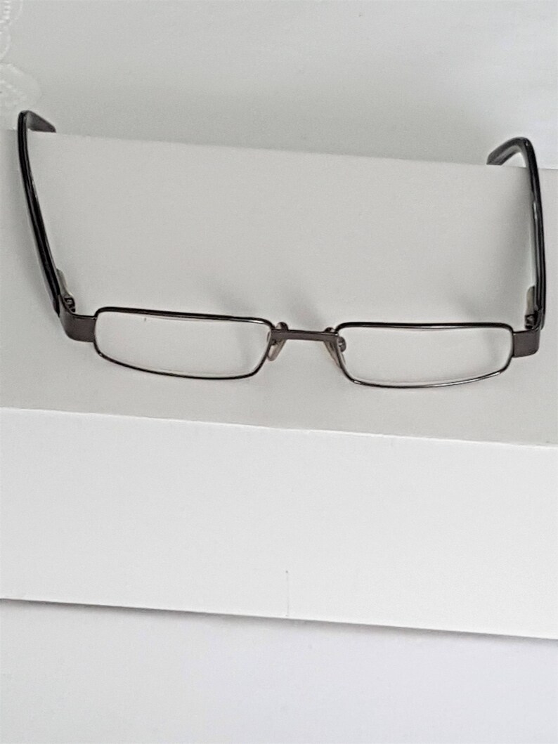 Vintage spectacles half lenses red eyeglasses rectangular Etsy