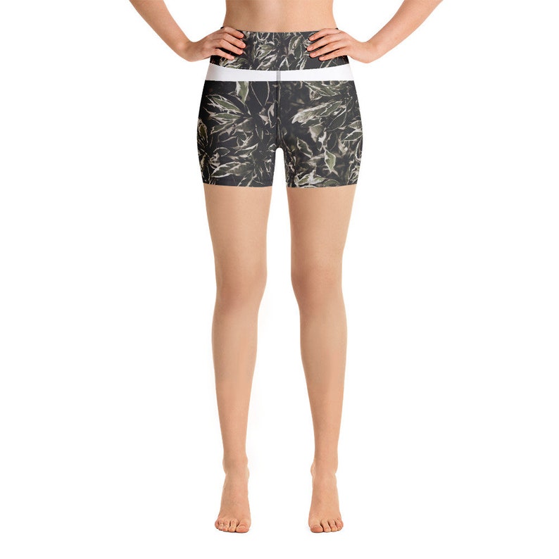Dark Leaves Yoga Shorts EXCLUSIVELY designed by Ben More