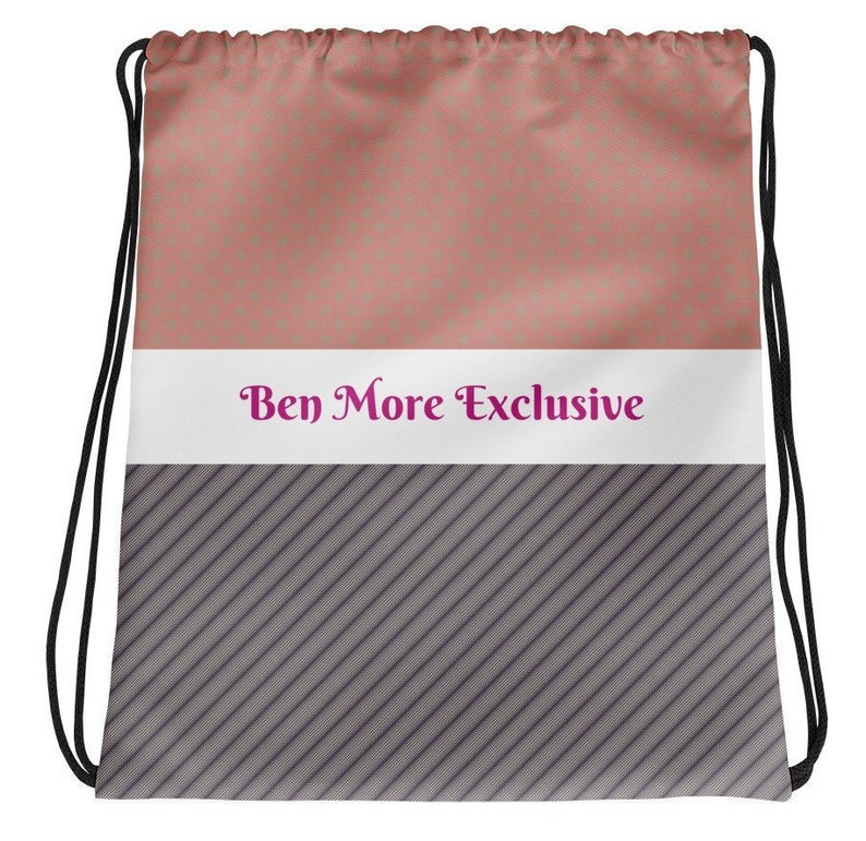 exclusive Ben More print. Designer drawstring bag for gym or exercise use