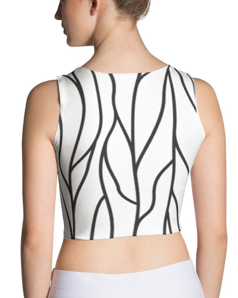 designed by Ben More Twig pattern Crop Top