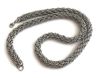 Men's Stainless Steel Necklace Chain - Men's Necklace - Men's Chainmaille Neck Chain