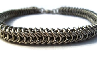 Steel Chainmaille Bracelet - Men's Stainless Steel Bracelet