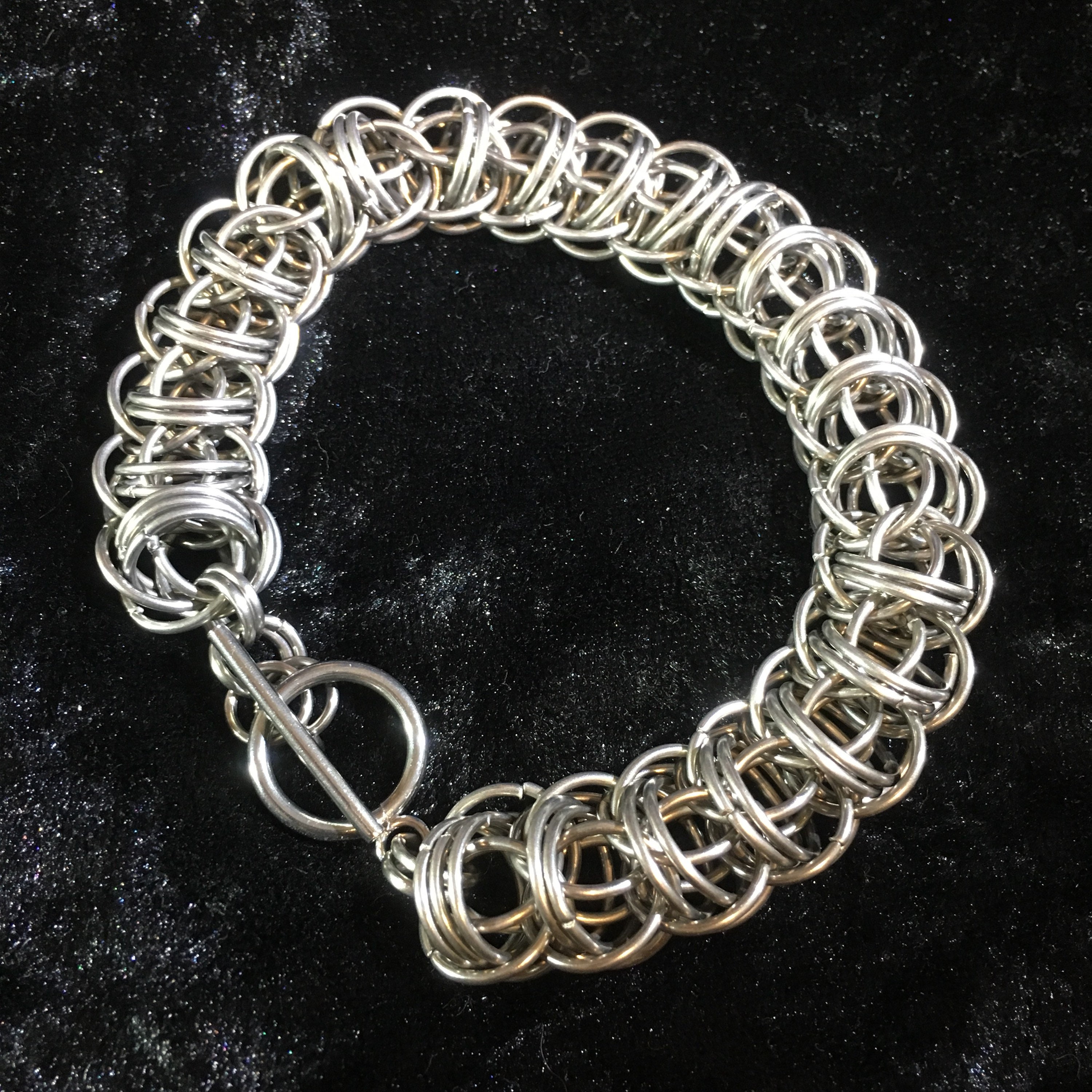 Stainless Steel Fire Wyrm Handmade Chainmaille Bracelet