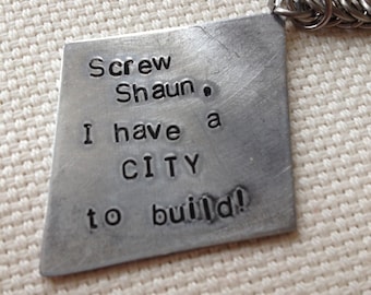 Geeky Keychain - Video Game Inspired Keyring - Metal Stamped Keychain