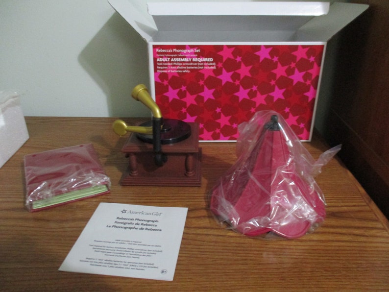American Girl Doll Rebecca's Phonograph Music Player Set NEW!! American Girl Doll Rebecca's Phonograph Music Player Set NEW!!