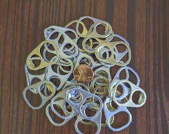 20 Aluminum Large Jumbo Can Tabs Silver / Gold for crafts, jewelry, supply